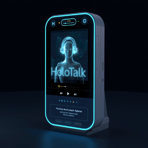 HoloTalk neon interface render